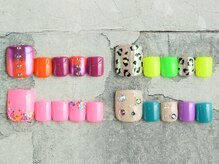 コルソケーツー 梅田茶屋町(corso k-two)/フット4本アート[茶屋町ネイル]