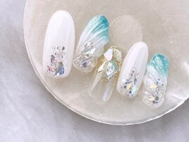 貝殻ぷっくりネイル¥7980