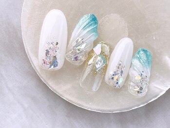 ネイルサロンフォーユー(for u)/貝殻ぷっくりネイル¥7980