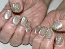 シェルネイル(shell nail)/マグネット×フラッシュネイル