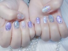 キラキラネイル 川口 南鳩ヶ谷店/カラフルフラワーネイル