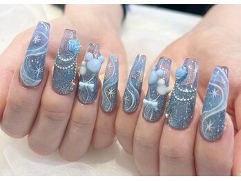 シエル(Ciel)の写真/美フォルムが叶う★宝石のような美しい指先へ♪【ジェルチップ長さ出し★フリーアートシンプル￥12800】