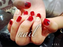 シキ(SIKI)/ご希望カラーのボルドーでネイル