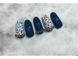 ツイード×ネイビー4500円