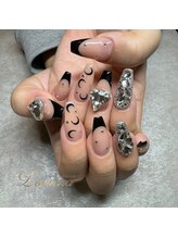 ルミナ 高崎店(Lumina)/黒フレンチネイル