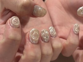 ミラーオーロラホワイトネイル