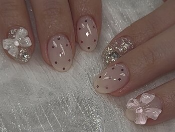 テネル 横浜(tener)/>>ほわほわピンクドットネイル♪