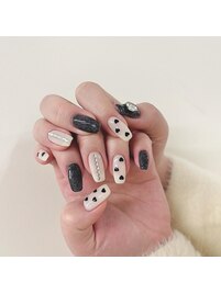 バレンタインネイル