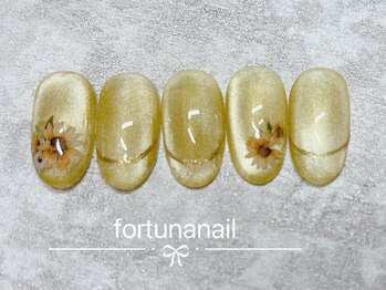 フォルトゥーナ 神田(Fortuna)/ひまわりネイルデザイン/神田