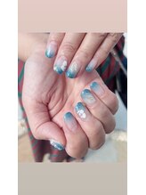 ハズグラスネイル(Haze Grass nail)/お月見団子ネイル