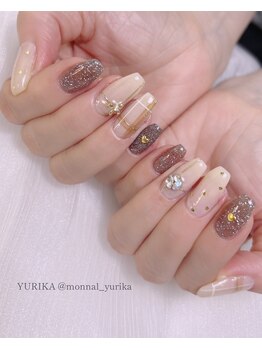 モナールアンド(MONNAL&)/チェック柄ネイル