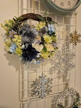 スノー シャイン(SNOW SHINE)/手作りリースと雪の結晶☆