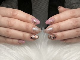 バレンタインネイル