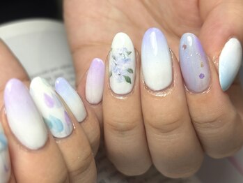 サロンドファン(salon de Fan)/梅雨ネイル♪紫陽花アート