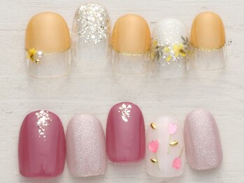 ノーネイル 吉祥寺(NO NAIL KICHIJOJI)の写真/お手頃価格な最旬デザインが豊富☆オフィス◎【写真】新作4/1~ナチュラルフラワーデザイン¥4990♪吉祥寺駅