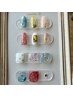 指先も足元も。セットネイル/シンプルデザイン/1日で手も足もネイルできます