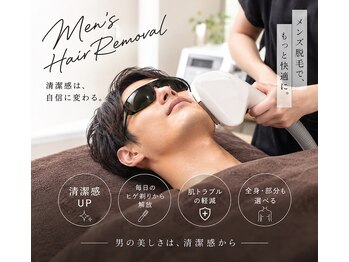 chouchou en 太宰府五条駅前店【脱毛/全身脱毛/毛穴/フェイシャル/メンズ脱毛】の写真/【太宰府/五条】清潔感UPし第一印象を格上げ★ボディはもちろん、髭脱毛も！全身脱毛￥10000～