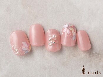 アイネイルズ 横浜EAST店(I-nails)/パステルフラワーネイル