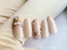 ネイルサロンフォーユー(for u)/ビジューフレンチ￥６９８０