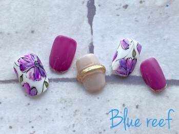 ネイルアンドまつげエクステ ブルーリーフ 四谷三丁目店(Blue Reef)/フラワーネイル