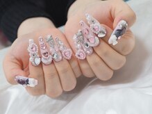 縁/ピンクネイル