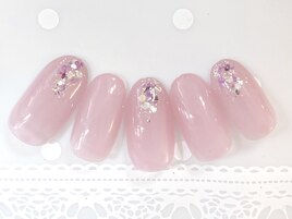 シンプルあじさい風ネイル