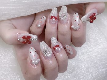 クリスマスに向けリースネイル