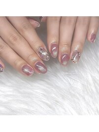 ハートホロバレンタインネイル♪