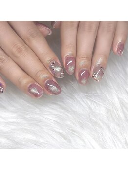 リッシュ トロワ(RICHE trois)/ハートホロバレンタインネイル♪