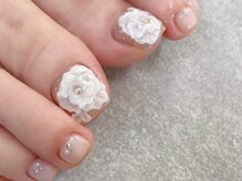 ネイルフロンティア 吉祥寺(NAIL FRONTIER)/3Dフラワーフットネイル14980円