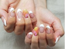 イーエムエー(e.m.a)/パラジェル/白フレンチ花アート