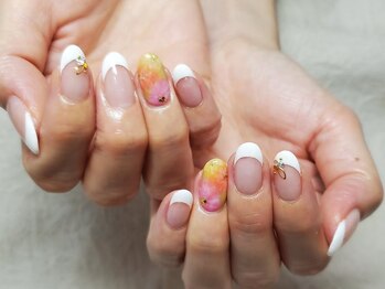 イーエムエー(e.m.a)/パラジェル/白フレンチ花アート