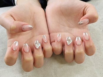 ネイルサロン ドゥ(Nail Salon Doux)/【ほり】ミラーグラデーション