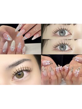 ネイル・アイメニューの同時施術が可能