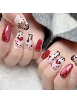 リッシュ ドゥ(RICHE deux)/王道バレンタインネイル