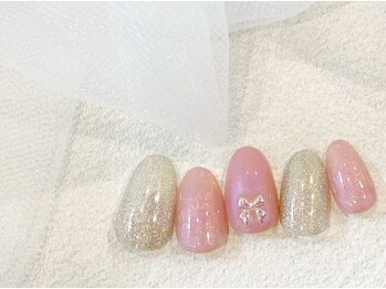 ピンクマグネット/リボン/韓国風