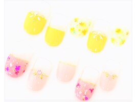 ハーフフレンチ+押花