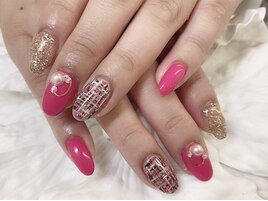 (中原)冬ツイードネイル