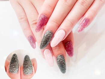 ネイルコレクション ピンク(Nail Collection Pink)/ジェル定額7990☆ニットネイル・