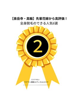 ラグラン銀座メディカルエステ 高輪ゲートウェイ店/顔・全身脱毛サロンランキング