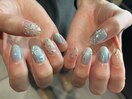 ブルーニュアンスネイル