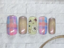 チェックネイル　インク