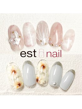 エストラッシュアンドネイル 銀座店(est lash&nail)の写真/お仕事柄爪を長く出来ない方/丸爪/ちび爪の方におすすめ♪短い爪でも可愛いデザインを豊富にご用意☆