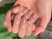 ネイルズ ララ(nails Lala)/ピンクミラー。
