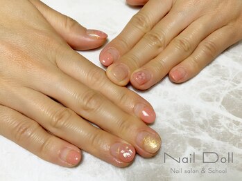 ネイルドール(Nail Doll)/丸フレンチ春カラー