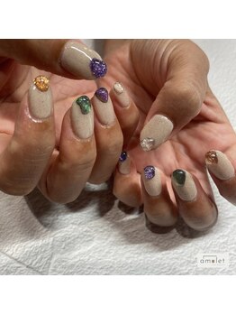 アミュレット 金剛店(amulet)/ぷっくりマグネットネイル