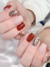 エクラ(eclat)/ゴールド×赤