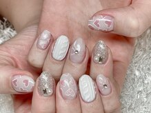 レアネイル 新宿(le'a nail)/ホワイトニットネイル