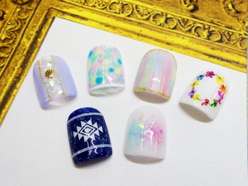 ネイル アンド ボディジュエリー リッチスタイル(Nail&Body Jewely Rich style)/定額親指2本アートコース★