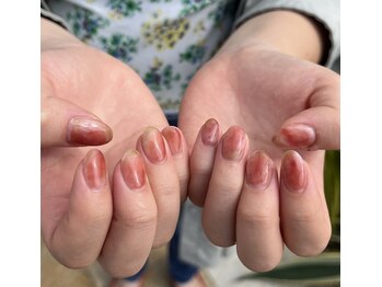 ハズグラスネイル(Haze Grass nail)/いちじくネイル